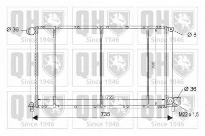 QUINTON HAZELL qer1605 -  Радиатор, охлаждение двигателя